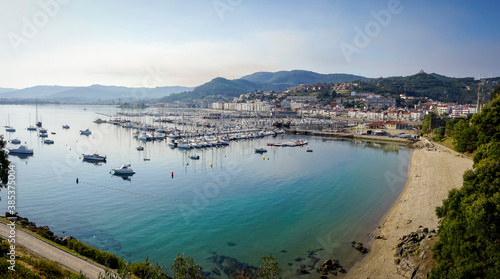 Fototapeta Naklejka Na Ścianę i Meble -  Panoramic view of the bay of the city of Baiona