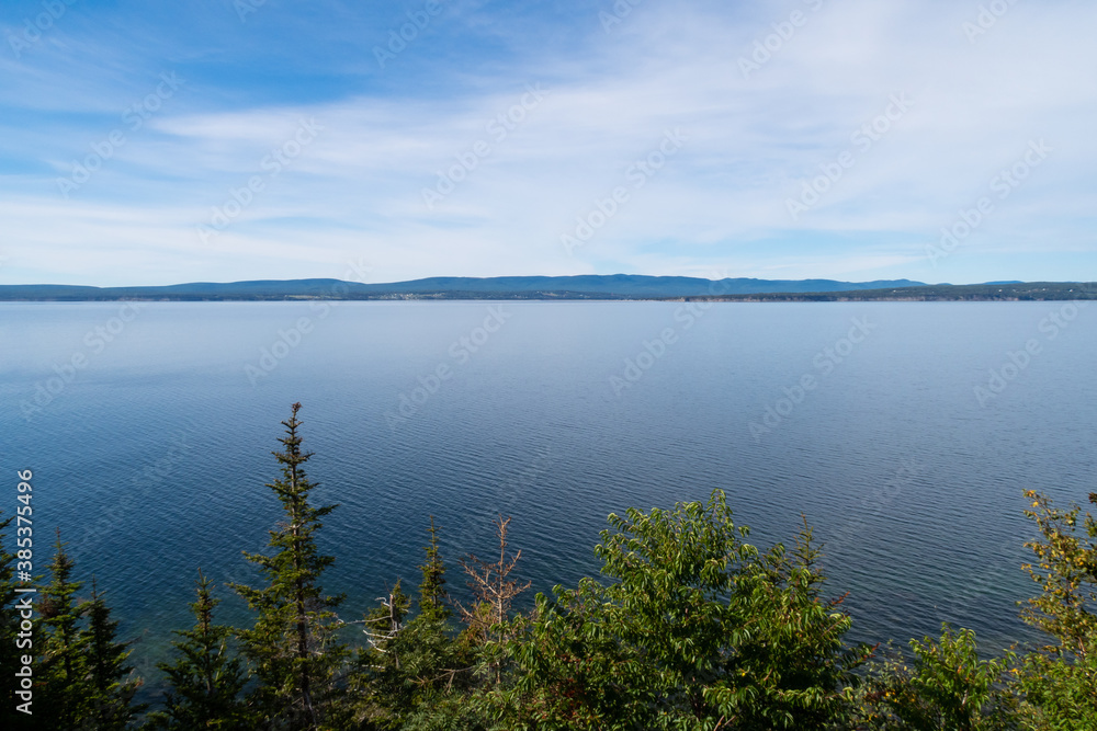 Beautiful panorama of the bay of Gaspé, in Canada