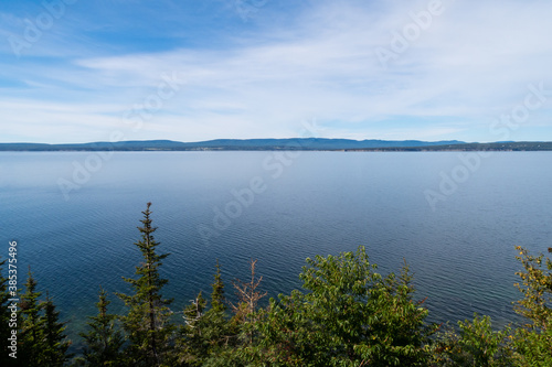 Beautiful panorama of the bay of Gaspé, in Canada
