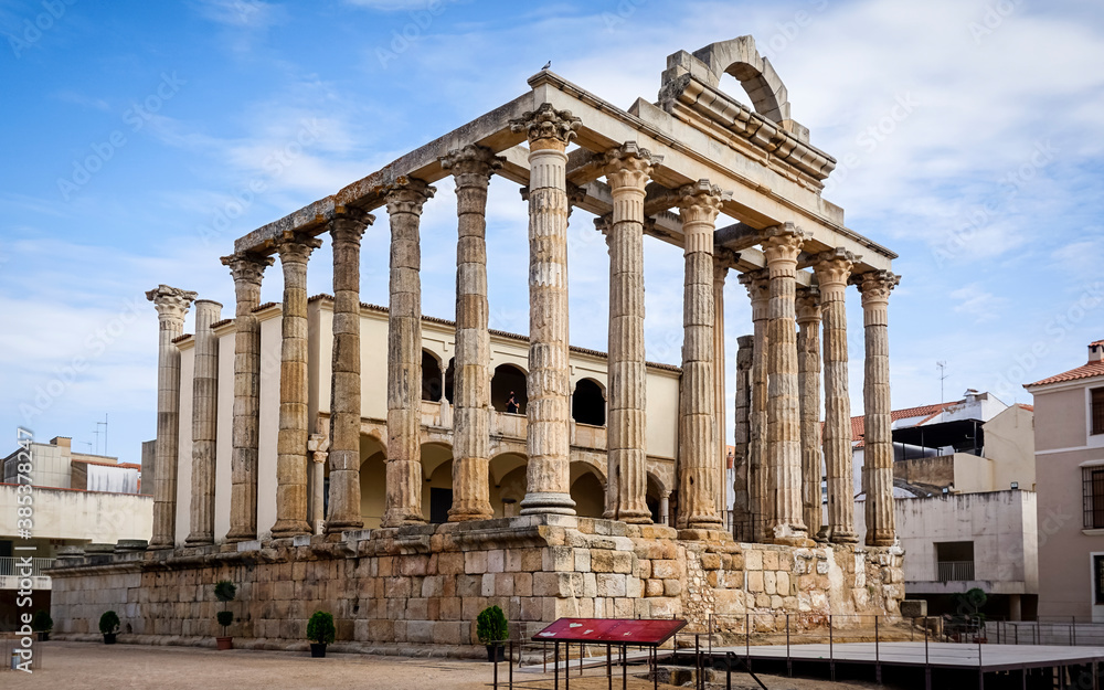 Buildings from the Roman era of the city of Merida in Spain