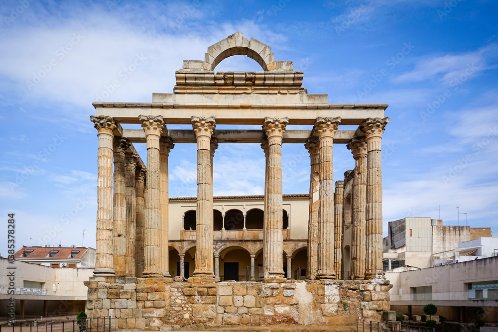 Obraz premium Buildings from the Roman era of the city of Merida in Spain