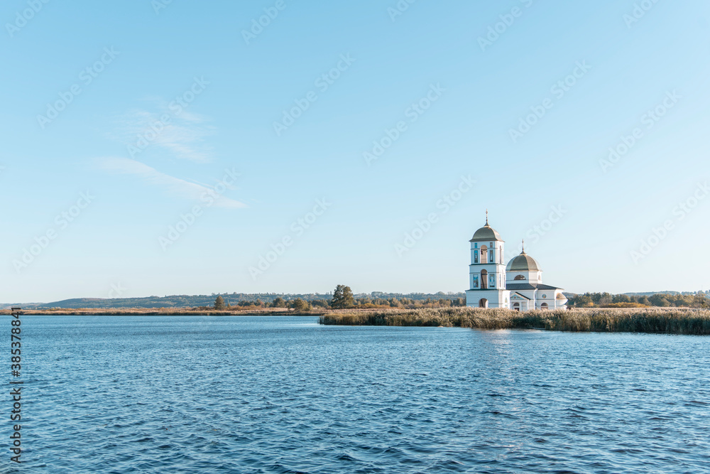 Orthodox church among the river