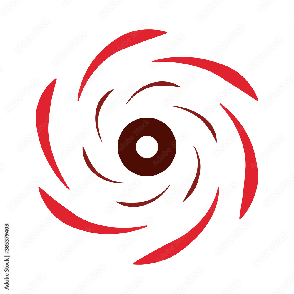 Fototapeta premium dotted spots swirl isolated white background