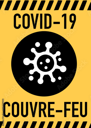 Affiche Couvre-feu Jaune
