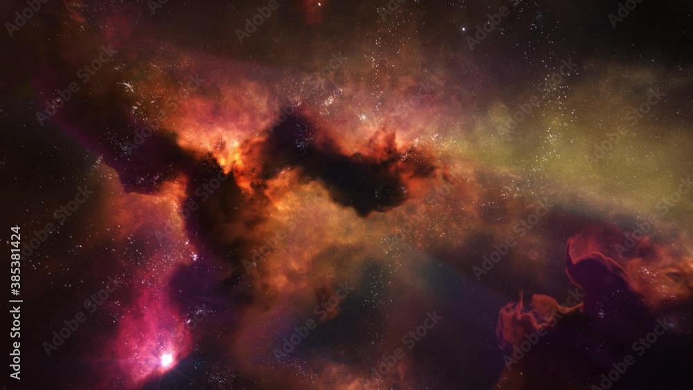 Colorful outer space nebula background