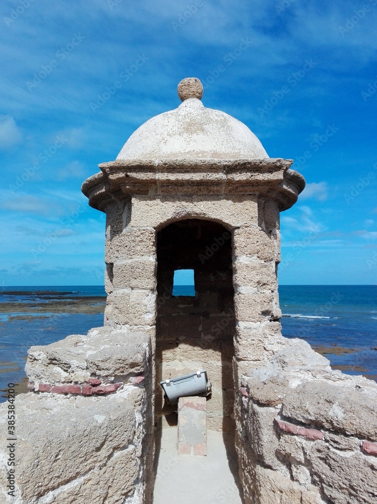 old bell tower in the sea