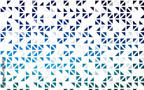 Light BLUE vector seamless background with triangles.