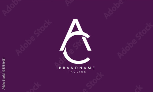 Alphabet letters Initials Monogram logo AC, CA, A and C