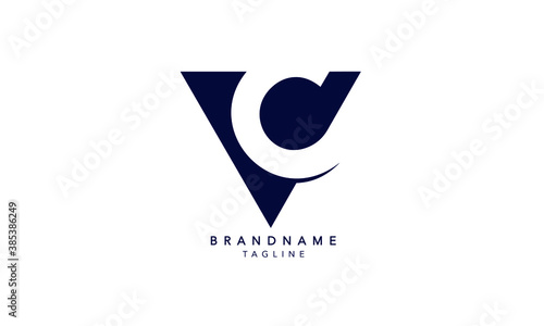 Alphabet letters Initials Monogram logo VC, CV, V and C