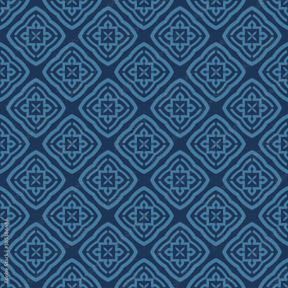 seamless pattern with blue ornament seamless pattern with blue ornament