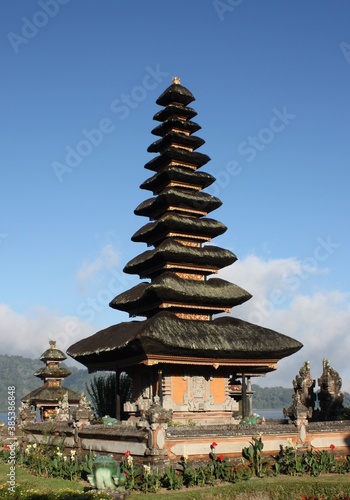 Bali Lake Temple, Ulun Danu Bratan, Meru Pagoda tower in Bali