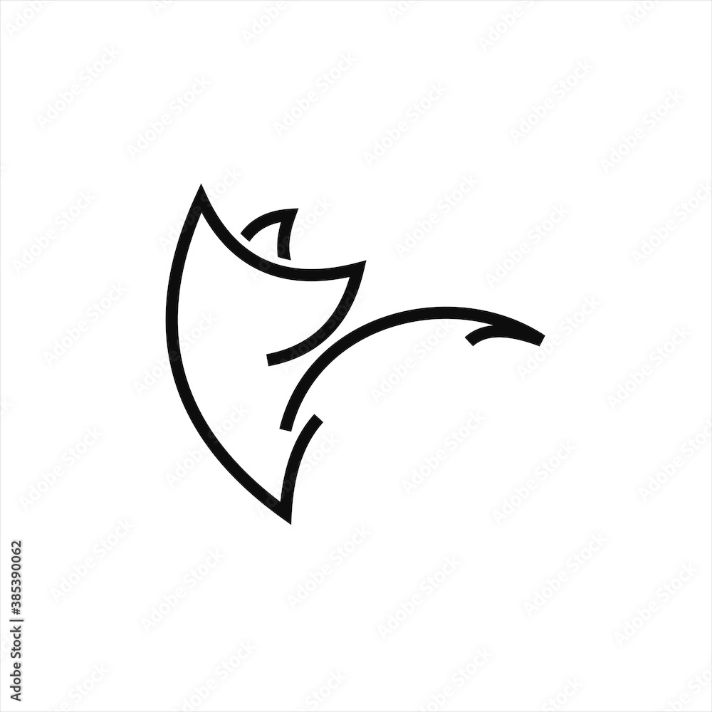 fox.Hand logo design vector image fox.Hand logo design vector image