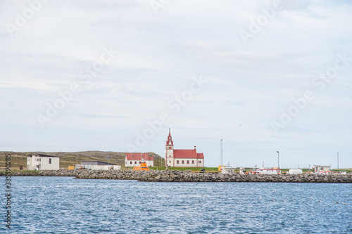 Coastline of town of Raufarhofn in North Iceland