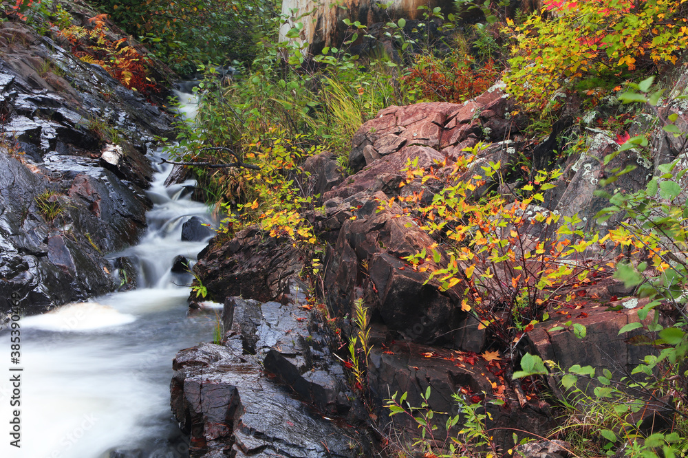 Small water falls in rural Michigan upper peninsula Small water falls in rural Michigan upper peninsula
