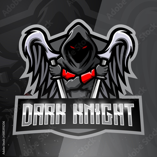 Dark knight mascot esport logo design