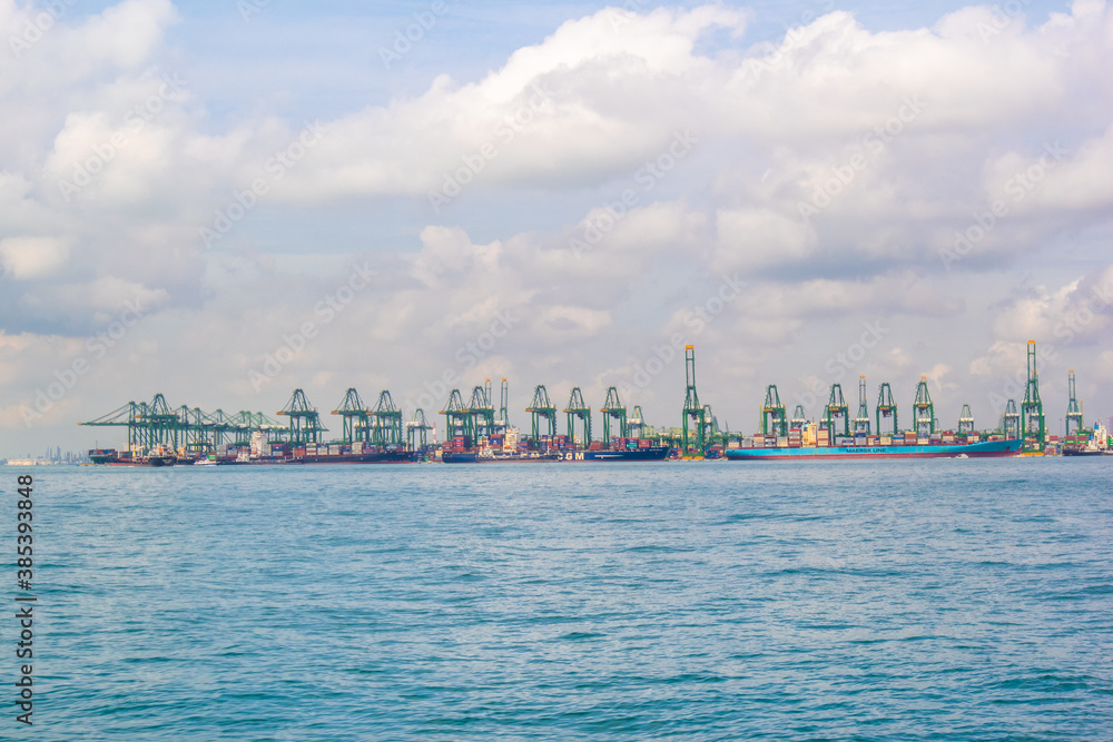 Naklejka premium tanker in the port