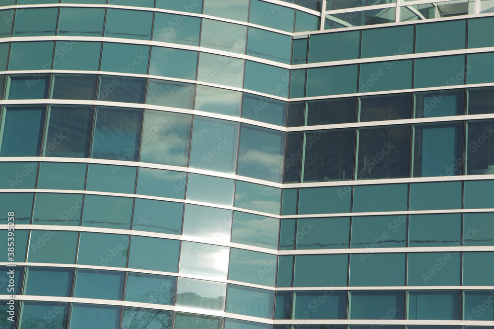 Fototapeta premium ガラス張りの建物