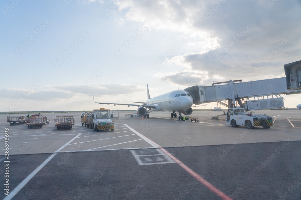 Fototapeta premium airplane at the airport
