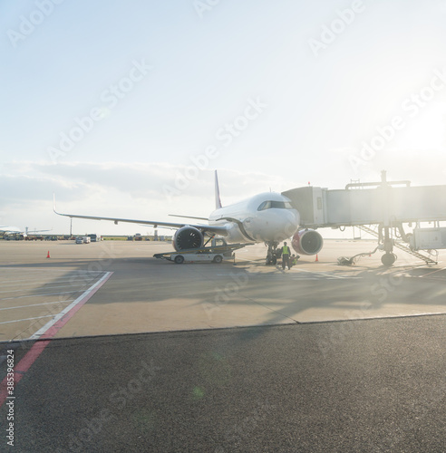 airplane in the airport