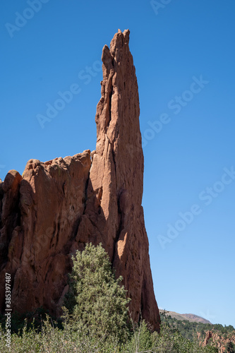 Cathedral Spires rock formation in Garden of the Gods Park, Colorado Springs Colorado © MelissaMN
