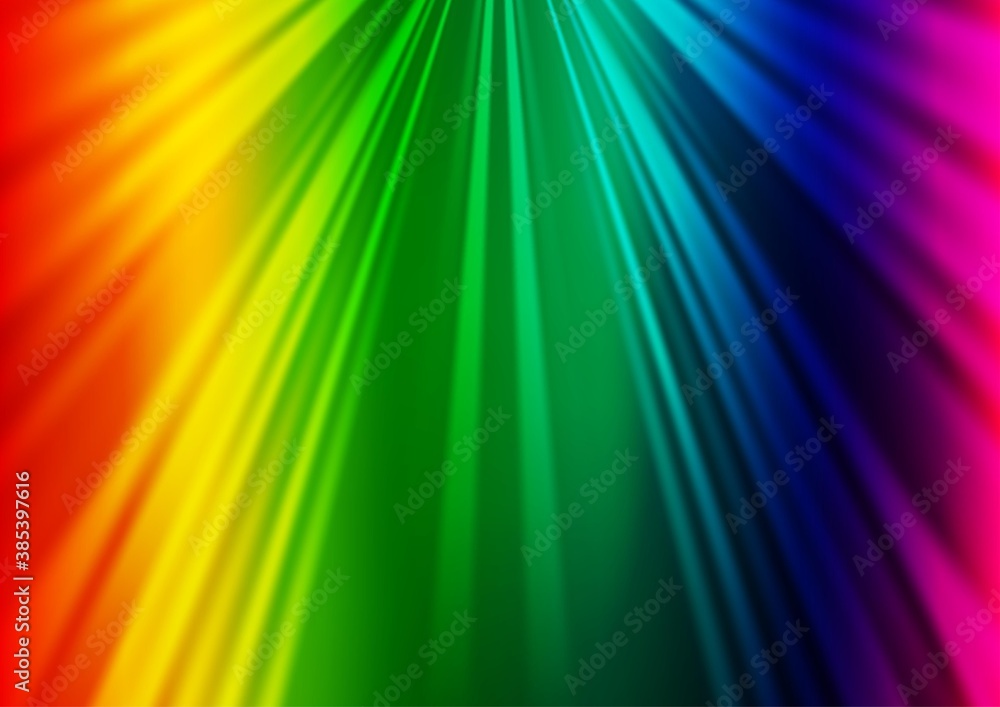 Fototapeta premium Light Multicolor, Rainbow vector template with repeated sticks.