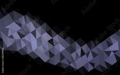 Dark Black vector abstract mosaic pattern.