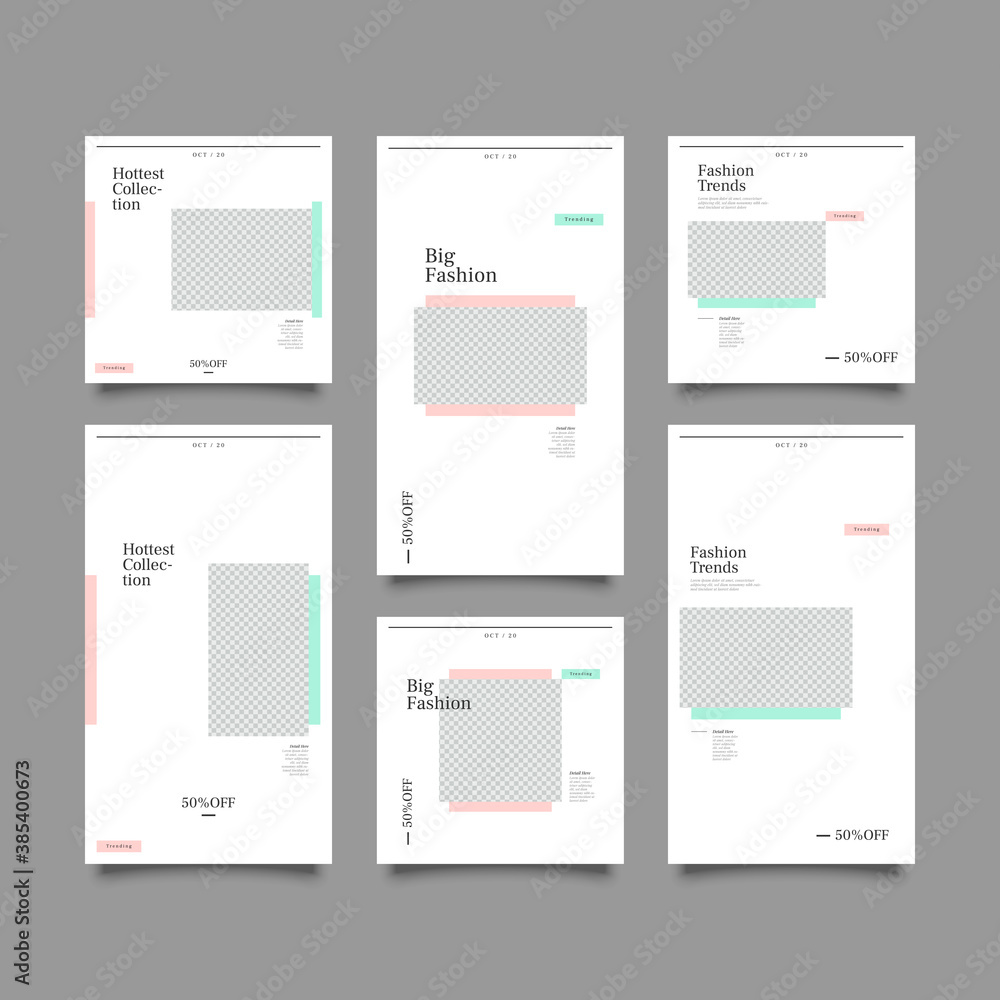 Set 6 of Social Media Network Stories and Post Sale Banner Background, Mobile App, Poster, Smartphone Template Story. editable template eps 10 vector Set 6 of Social Media Network Stories and Post Sale Banner Background, Mobile App, Poster, Smartphone Template Story. editable template eps 10 vector
