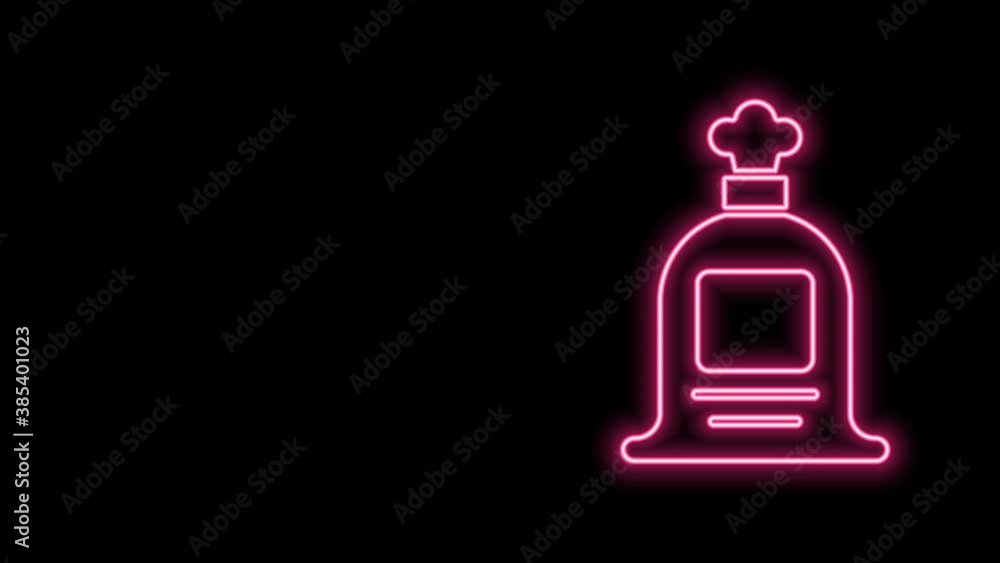 Glowing neon line Full sack icon isolated on black background. 4K Video motion graphic animation Glowing neon line Full sack icon isolated on black background. 4K Video motion graphic animation