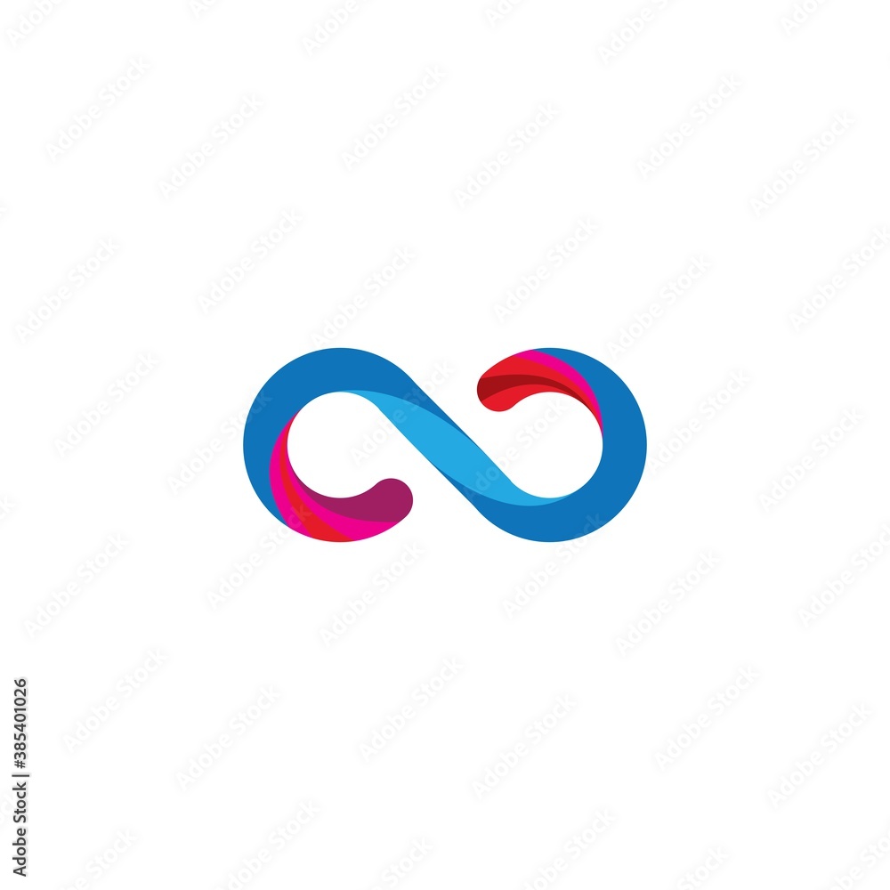 Infinity logo design template vector illustration
Infinity logo design template vector illustration