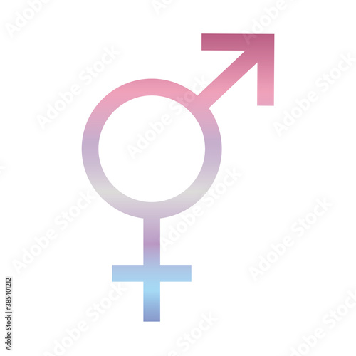 hermaphrodite gender symbol of sexual orientation degradient style icon