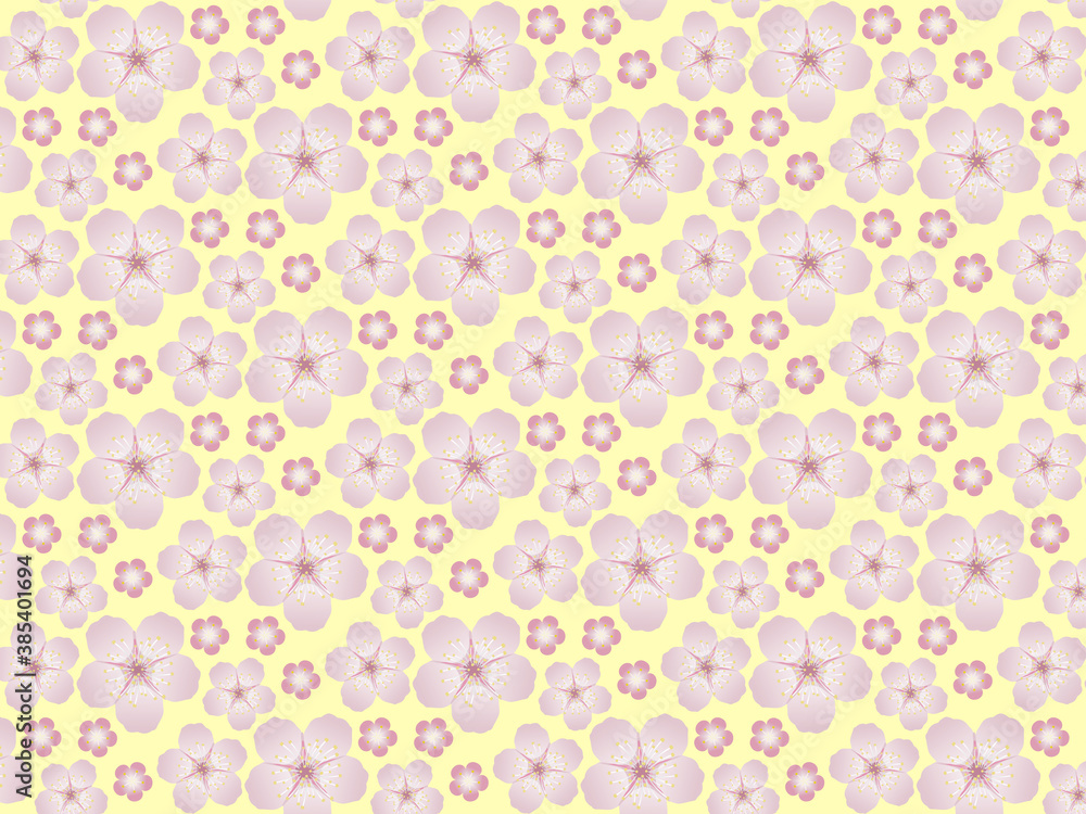 梅の花のパターン 梅の花のパターン