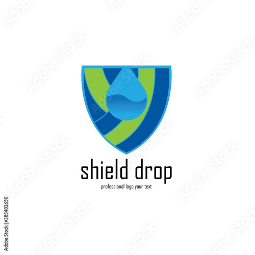 Free Download Water drop Shield water logo design template vector illustration
 - GFXLoad
