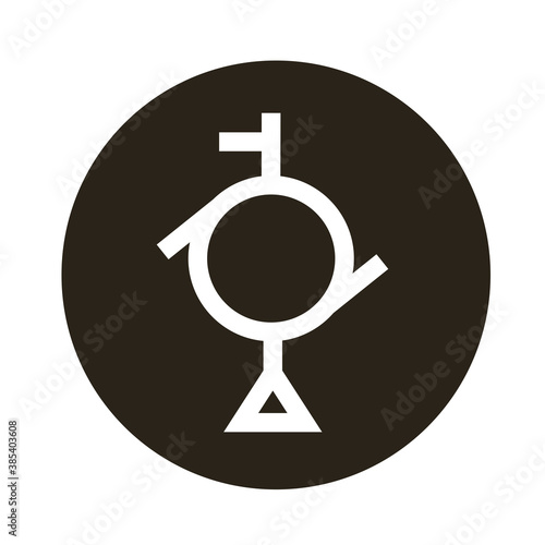 poli gender symbol of sexual orientation block style icon