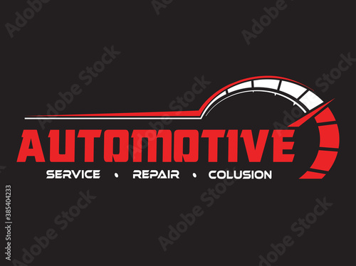 automotive speed logo concept