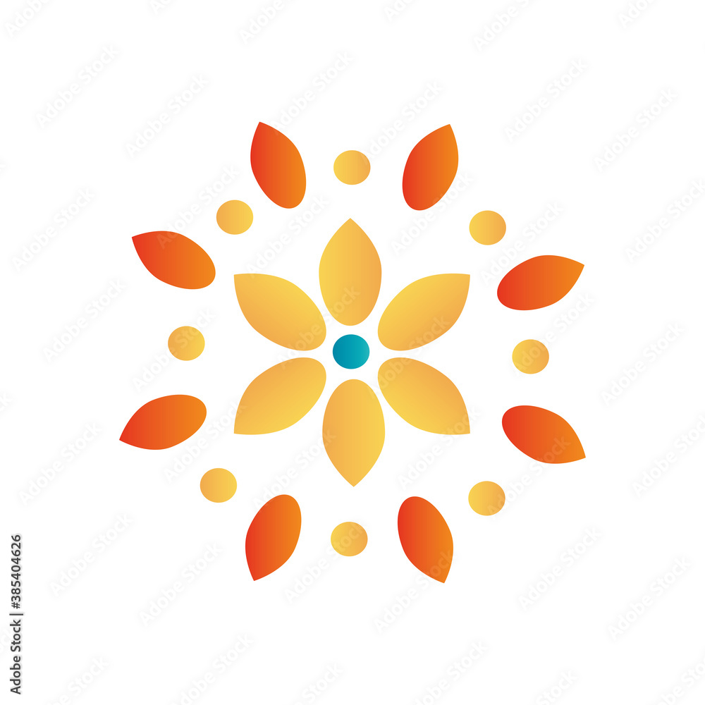 orange and yellow rangoli, flat style orange and yellow rangoli, flat style