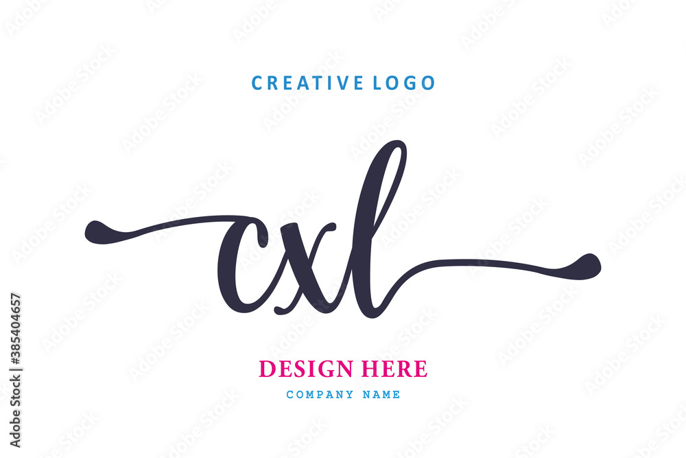 simple CXL letter arrangement logo is easy to understand, simple and ...
