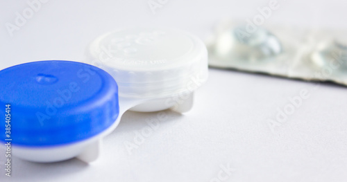 Contact lenses case and new blister packs with lenses