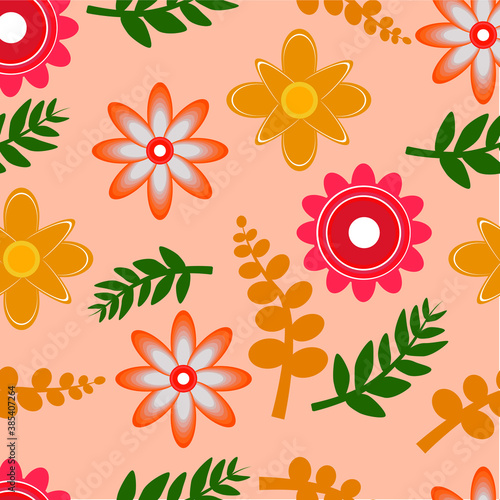 seamless background with flowers