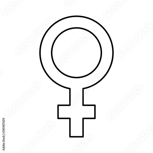female gender symbol with line style icon