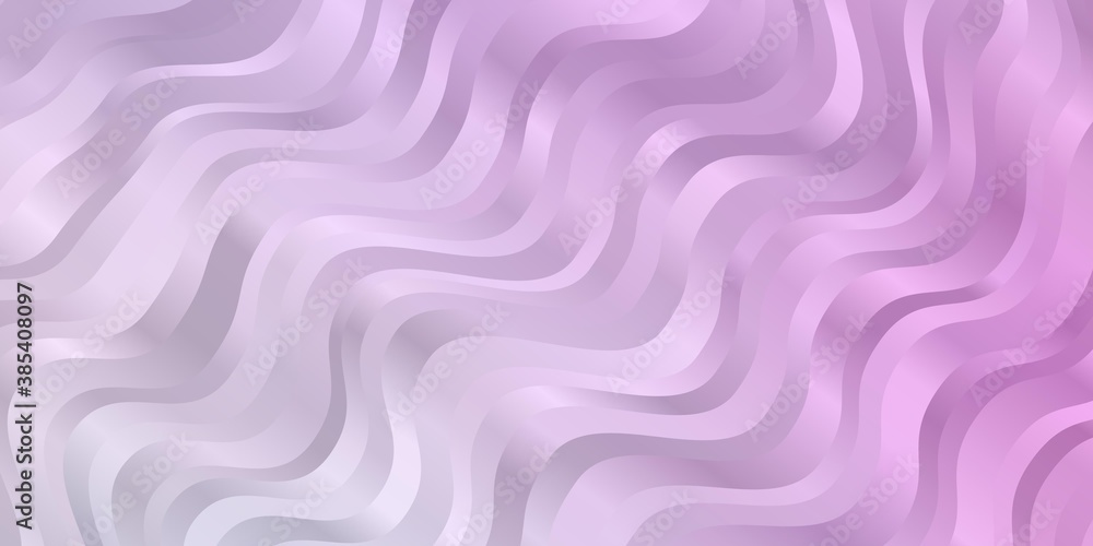 Fototapeta premium Light Purple, Pink vector layout with curves. Colorful illustration in abstract style with bent lines. Pattern for booklets, leaflets.