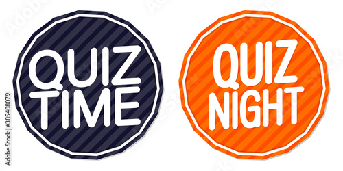 Quiz banners design template, vector illustration