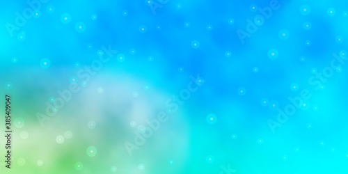 Light Blue, Yellow vector texture with beautiful stars. Shining colorful illustration with small and big stars. Pattern for new year ad, booklets.
