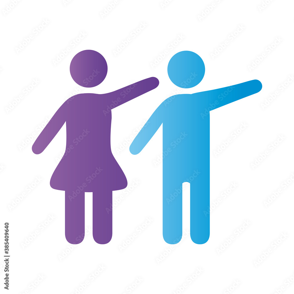 couple of community figures degradient style icon couple of community figures degradient style icon