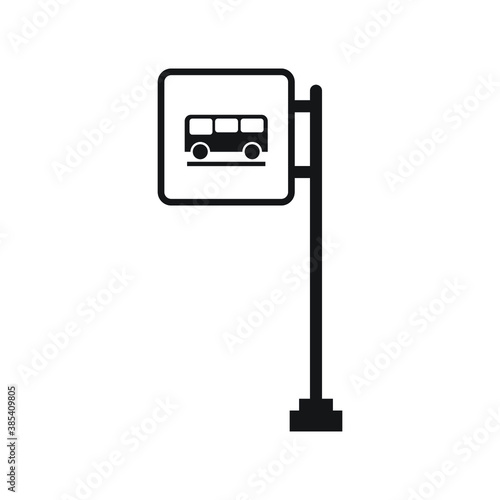 Bus stop icon design isolated on white background
