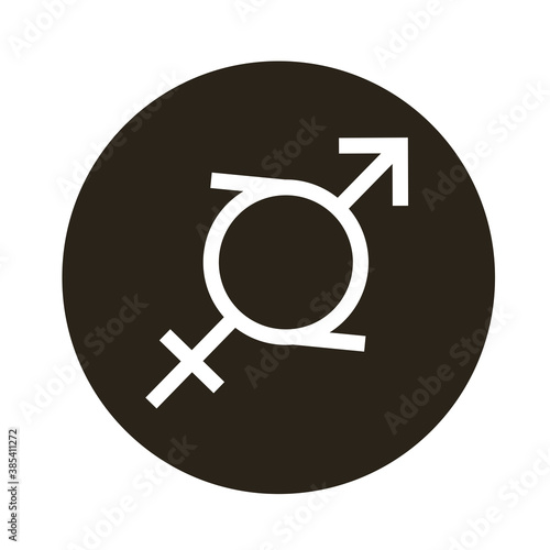 heterosexual gender symbol of sexual orientation block style icon