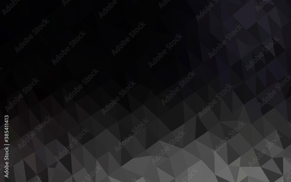 Fototapeta premium Dark Black vector abstract polygonal cover.