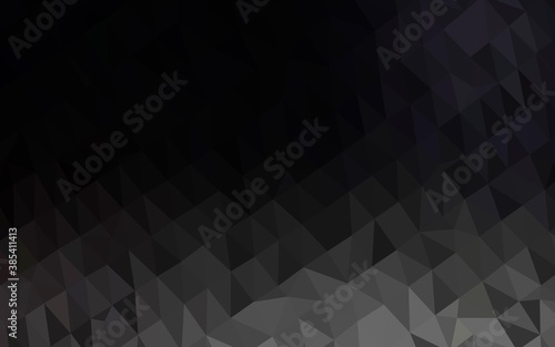 Dark Black vector abstract polygonal cover.