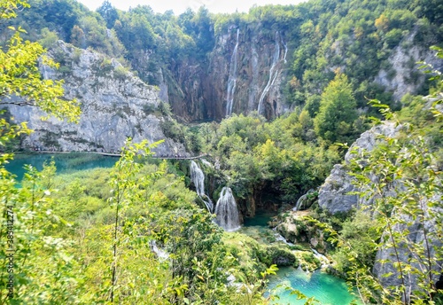 waterfall in the mountains