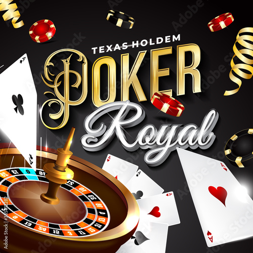 Tableau sur toile Casino Royal Texas Holdem Background