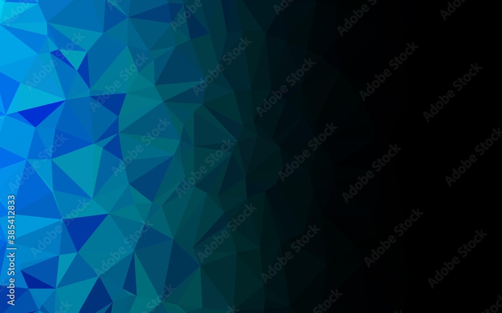 Fototapeta premium Light BLUE vector blurry triangle pattern.